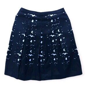 Charles Chang-Lima Floral Skirt Black White Cotton Pleated Workcore Work 6 S